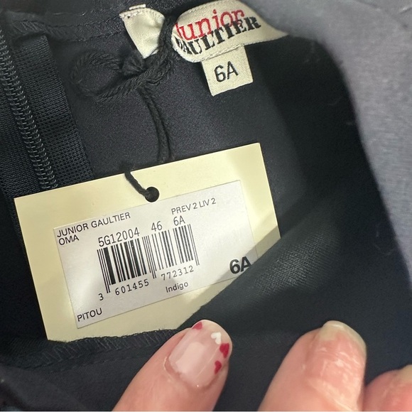 NWT Junior Jean Paul Gaultier Blue Metallic Embellished Top 6A - Picture 10 of 13